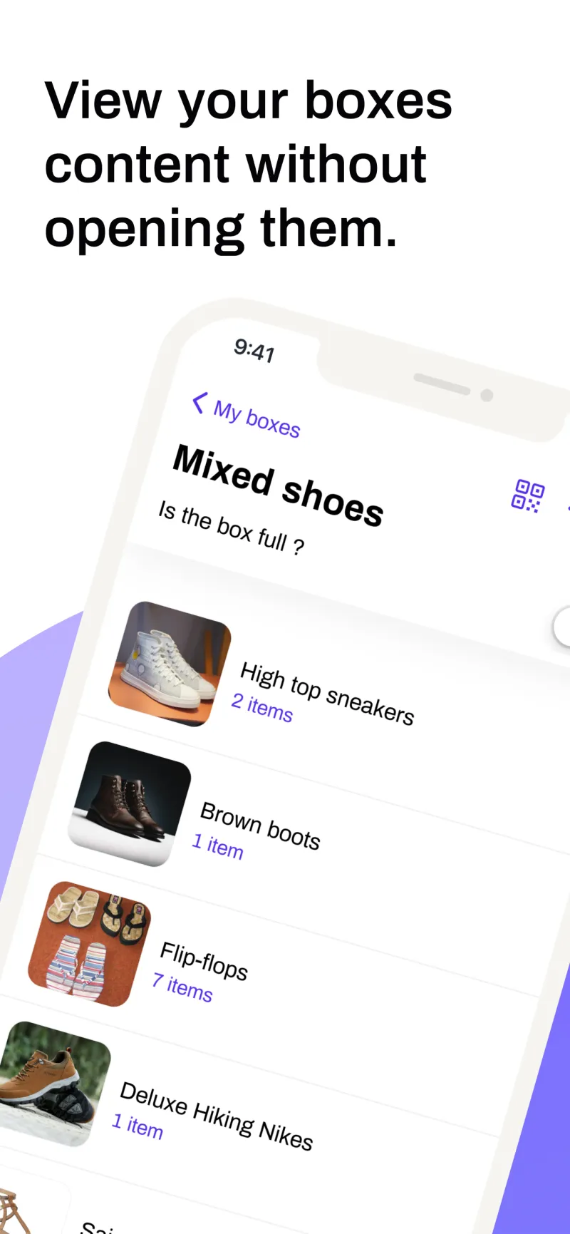 開けずに表示された箱の中身